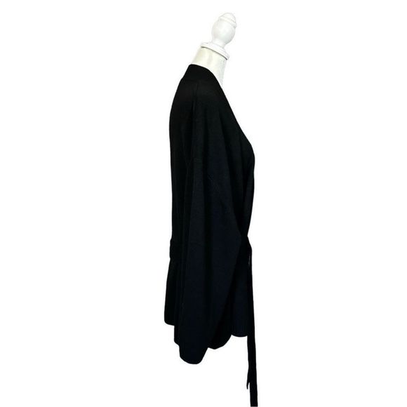 Naked Cashmere Black Belted Open Front Long Sleeve Cardigan N20868 Size Large - Picture 2 of 14